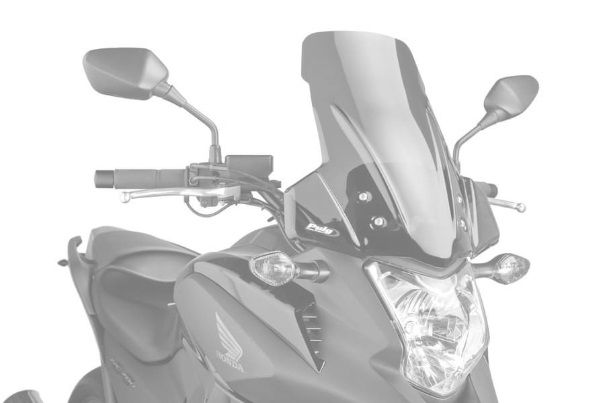 Windscreen PUIG TOURING 5992N Crni