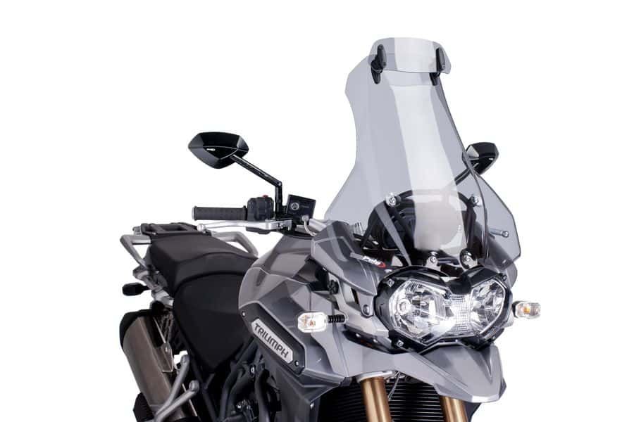 Windscreen PUIG TOURING WITH VISOR 6006H smoke for TRIUMPH Tiger 1200 Explorer / GT Explorer 2012-2015