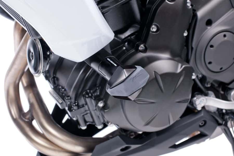 Frame sliders PUIG R12 6054N black with grey rubber