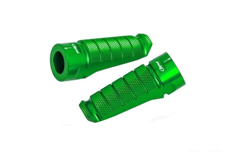 Footpegs without adapters PUIG RACING 6301V green