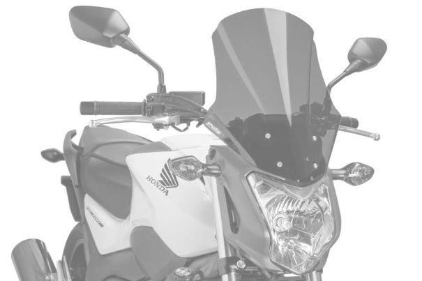 Windscreen PUIG TOURING 6361N Crni