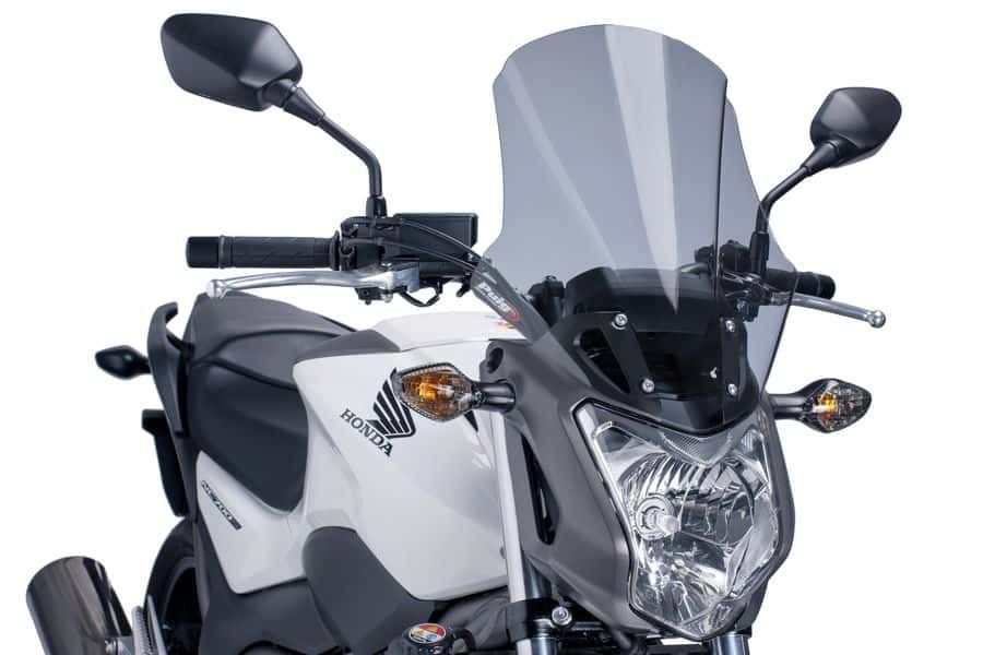 Windscreen PUIG TOURING 6361H smoke for HONDA NC 700 S / X 2012-2013, HONDA NC 750 S 2014-2019