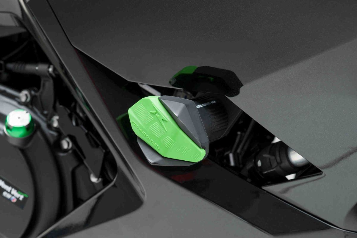 Spare rubber end protector PUIG R12 6378V green