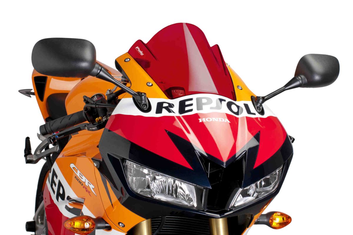 Windscreen PUIG RACING 6478R crven