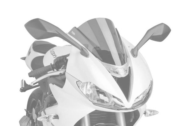 Windscreen PUIG RACING 6498C carbon look