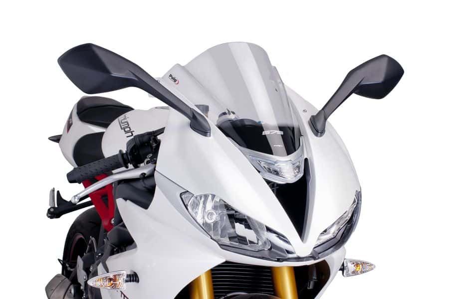 Windscreen PUIG RACING 6498W transparent for TRIUMPH Daytona 675 2013-2017