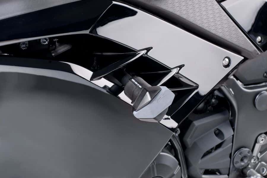 Frame sliders PUIG R12 6562N black with grey rubber