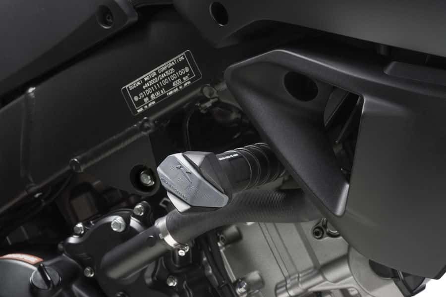 Frame sliders PUIG R12 6569N black with grey rubber