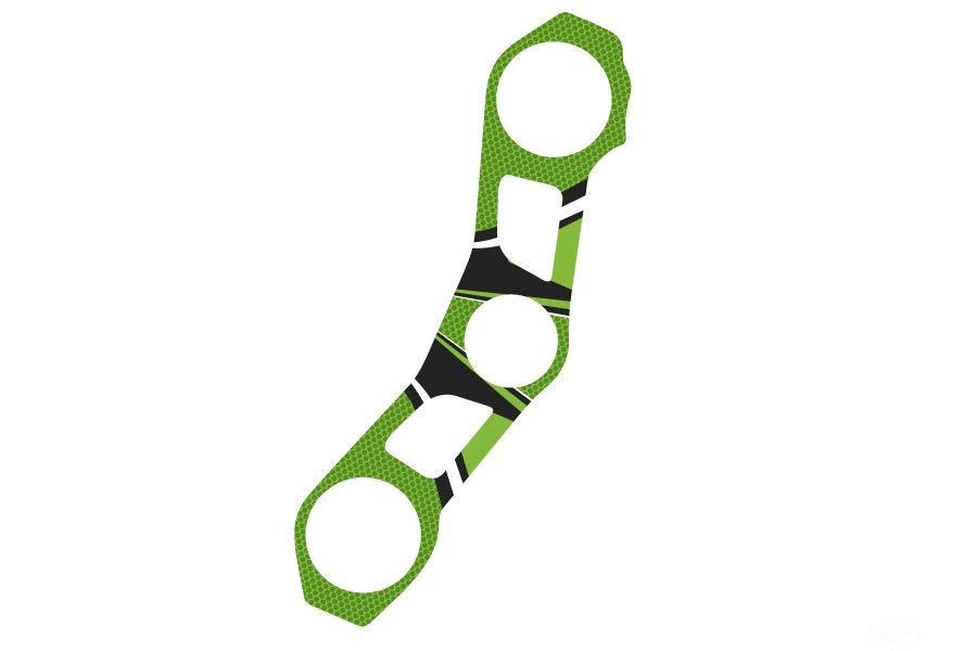 Yoke protector PUIG RADIKAL 6944V green for KAWASAKI ZX-10R / RR Ninja 1000 2011-2015
