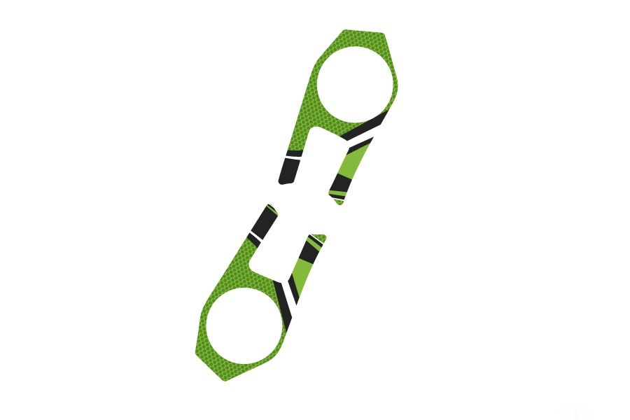 Yoke protector PUIG RADIKAL 6948V green for KAWASAKI ZX-6R 600 Ninja (>2007) 2009-2016