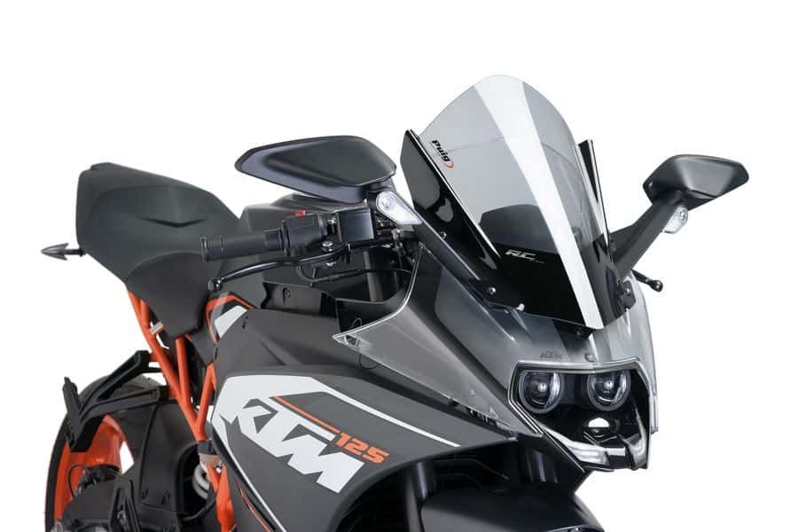 Windscreen PUIG RACING 7004H smoke for KTM RC 390 2014-2019