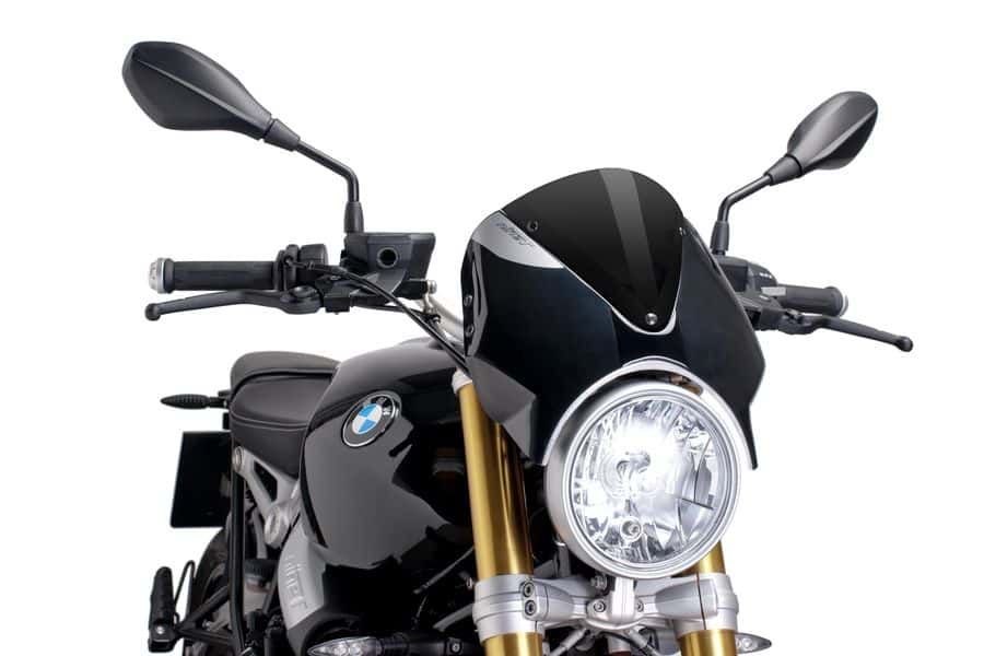 Windshield PUIG RETROVISION 7012N matt black Crni