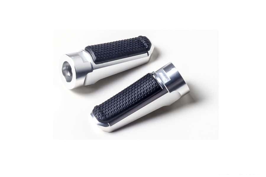 Footpegs without adapters PUIG SPORT 7318P silver with rubber