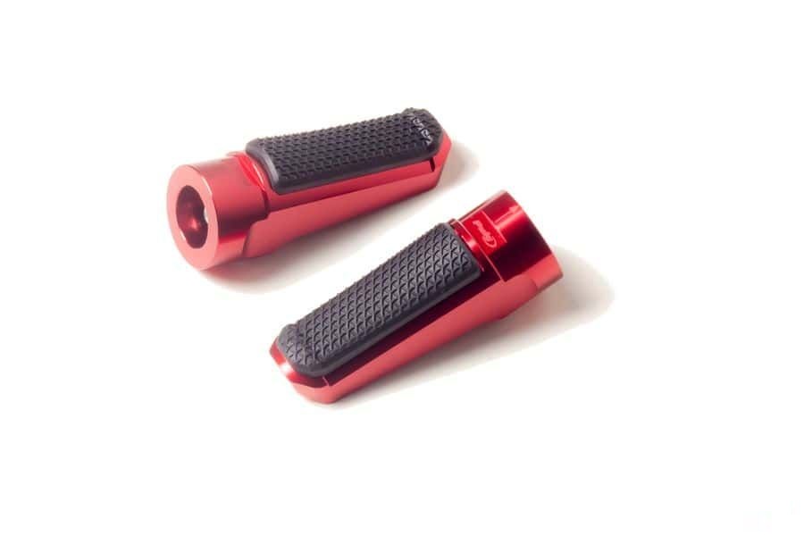 Footpegs without adapters PUIG SPORT 7318R crven with rubber