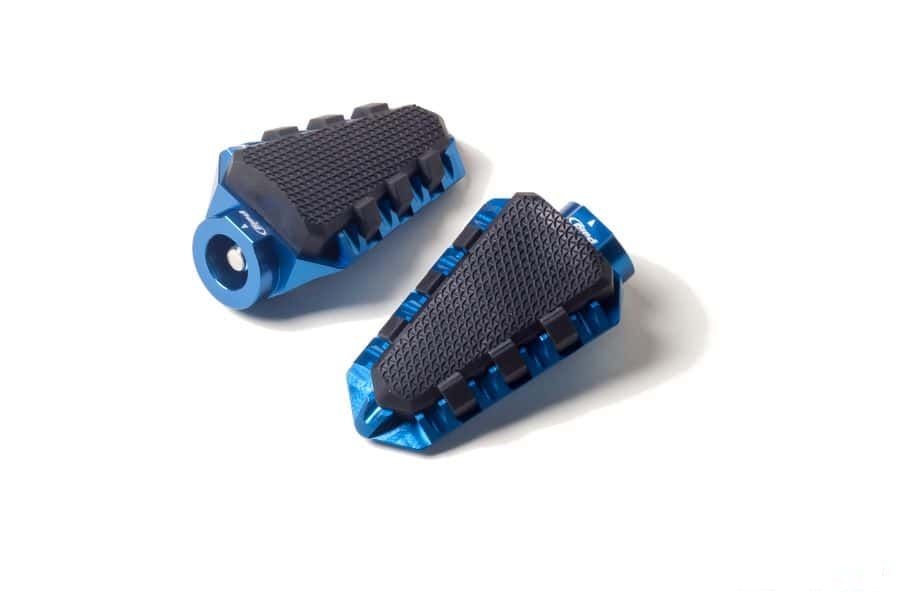 Footpegs without adapters PUIG TRAIL 7319A plavi with rubber