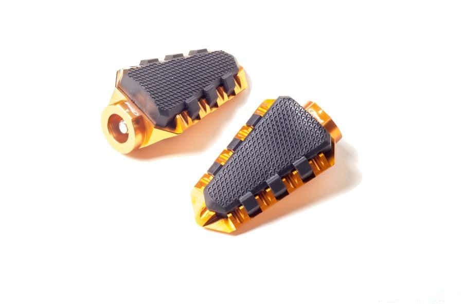 Footpegs without adapters PUIG TRAIL 7319O zlato with rubber