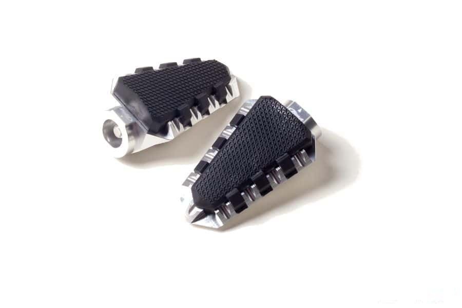 Footpegs without adapters PUIG TRAIL 7319P silver with rubber