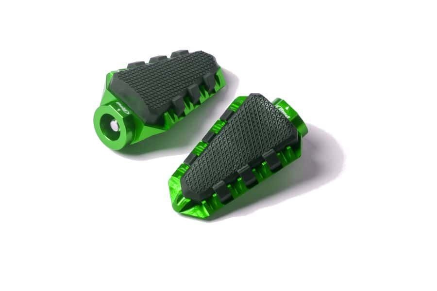 Footpegs without adapters PUIG TRAIL 7319V green with rubber