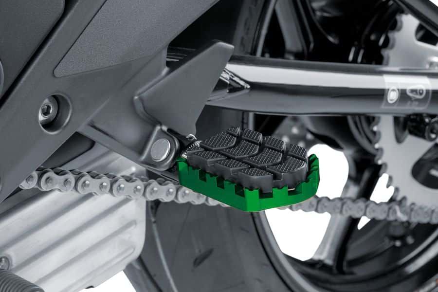 Footpegs without adapters PUIG ENDURO 7587V green with rubber
