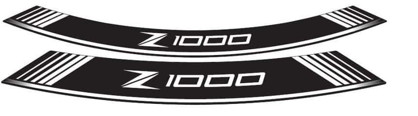 Rim strip PUIG Z1000 7590B white set of 8 rim strips