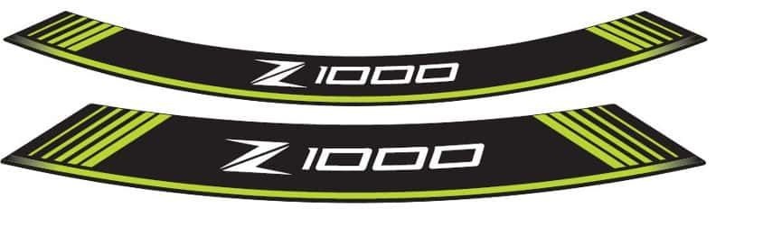 Rim strip PUIG Z1000 7590V green set of 8 rim strips