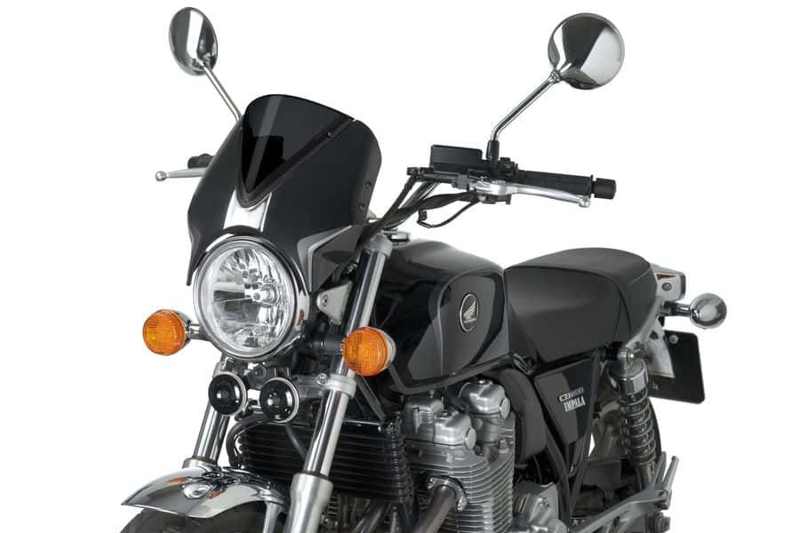 Windshield PUIG RETROVISION 7593F matt black dark smoke