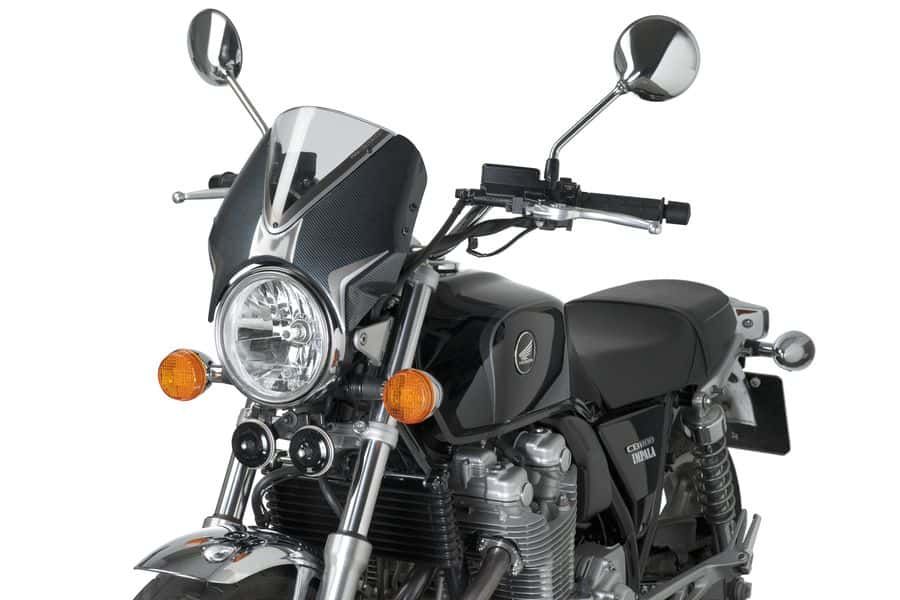 Windshield PUIG RETROVISION 7594W carbon look transparent