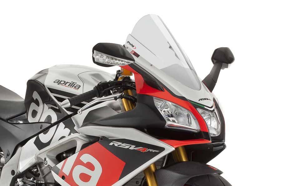 Windscreen PUIG RACING 7614W transparent for APRILIA RSV4 1000 R (Factory) 2015-2020