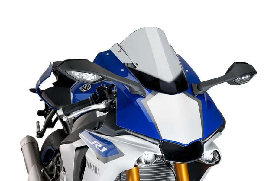 Windscreen PUIG RACING 7648W transparent for YAMAHA YZF-R1 2015-2019