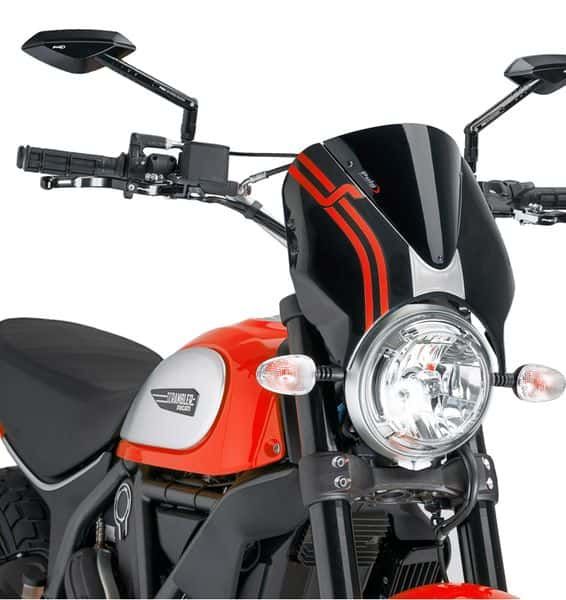Windshield PUIG RETROVISION 7652N matt black Crni