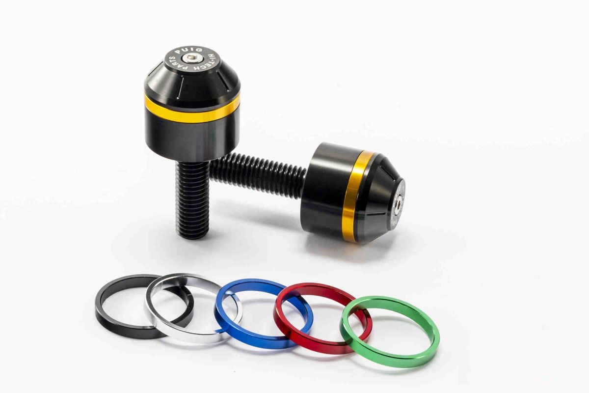 Bar ends PUIG SHORT WITH RING 8024N colour rings included