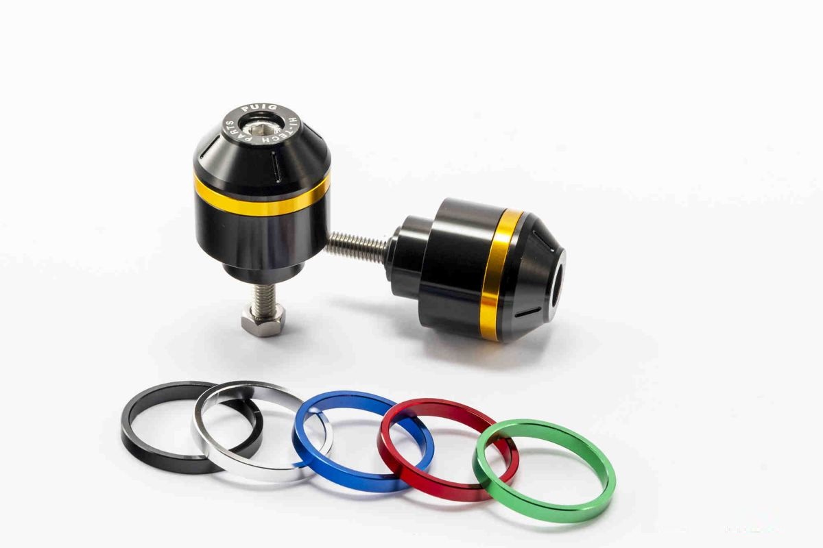 Bar ends PUIG SHORT WITH RING 8035N colour rings included