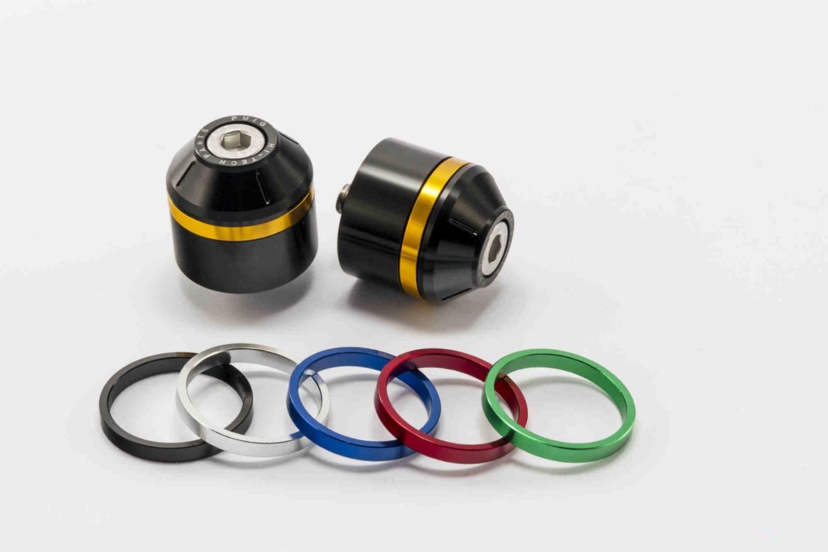 Bar ends PUIG SHORT WITH RING 8074N colour rings included