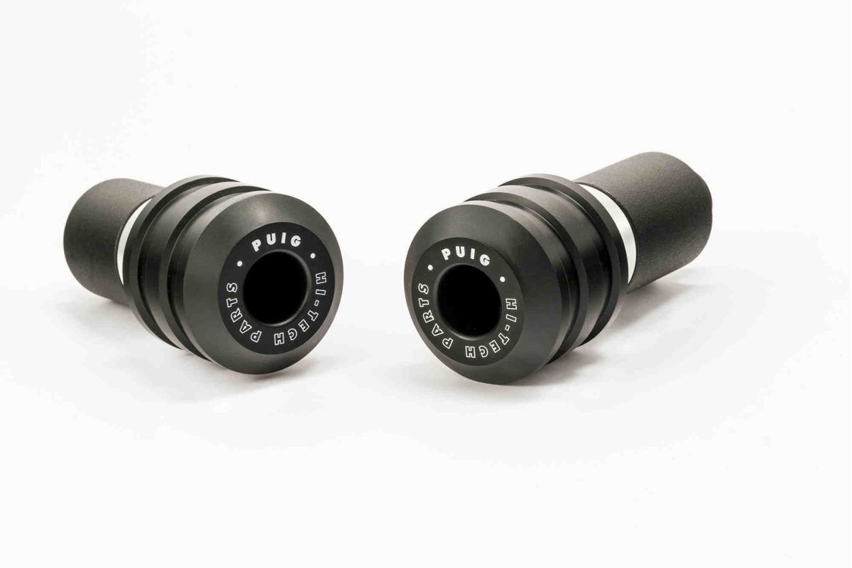 Frame sliders PUIG VINTAGE 8150N black with grey rubber