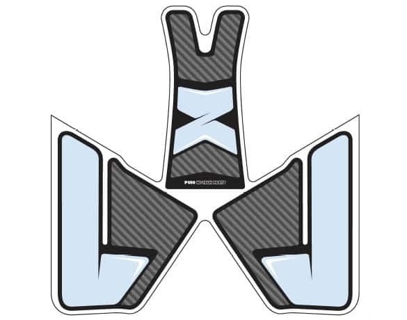 Tank pad PUIG SPECIFIC 8436C carbon look with side part