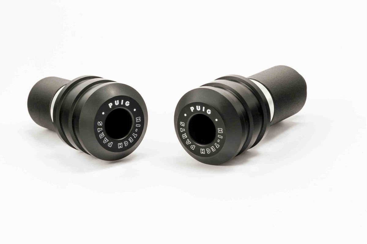 Frame sliders PUIG VINTAGE 8594N black with grey rubber