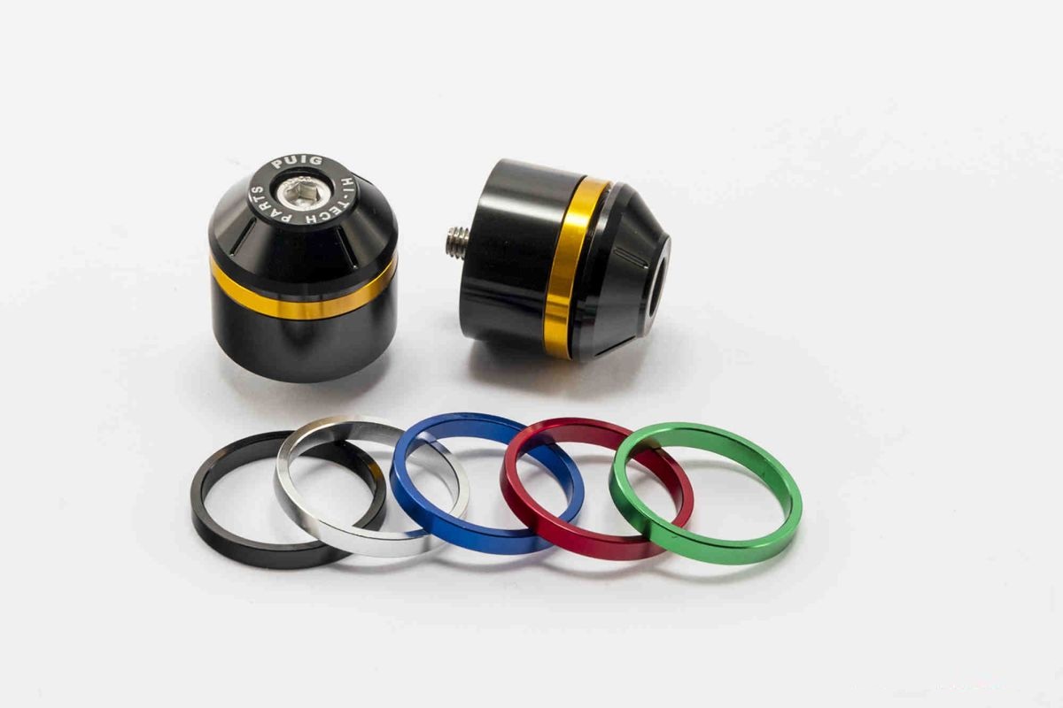 Bar ends PUIG SHORT WITH RING 8860N colour rings included