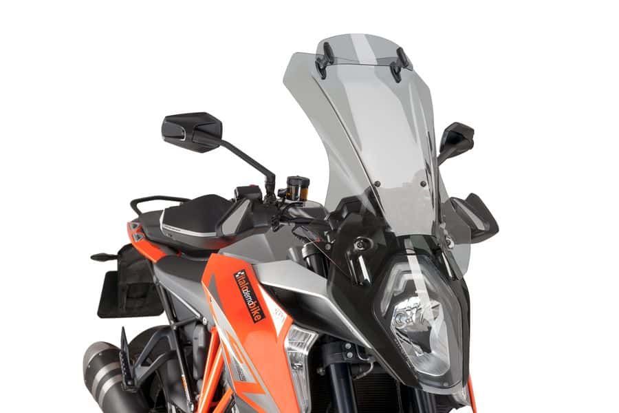 Windscreen PUIG TOURING WITH VISOR 8914H smoke for KTM Super Duke 1290 / R 2016-2018