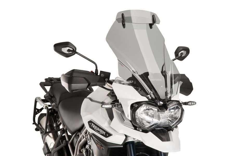 Windscreen PUIG TOURING WITH VISOR 8916H smoke for TRIUMPH Tiger 1200 Explorer / GT Explorer 2016-2017