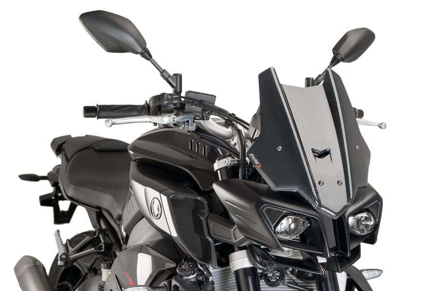 Windscreen PUIG RACING 8917C carbon look