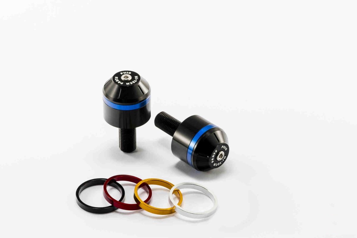 Bar ends PUIG SHORT WITH RING 9010N colour rings included