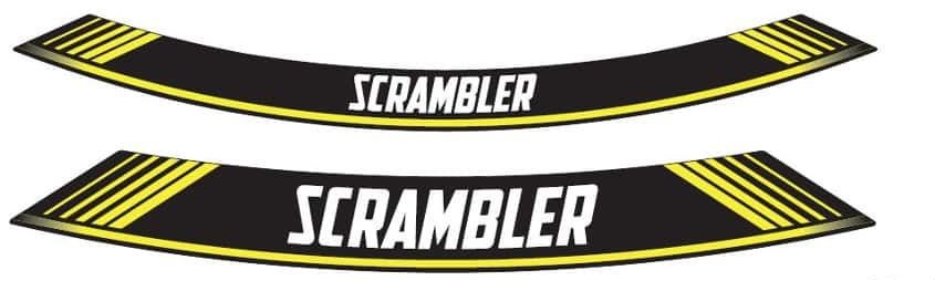 Rim strip PUIG SCRAMBLER 9134G yellow set of 8 rim strips