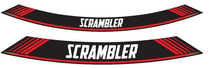 Rim strip PUIG SCRAMBLER 9134R crven set of 8 rim strips