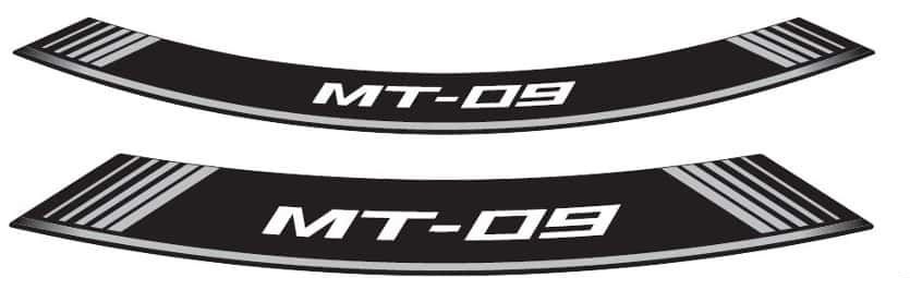 Rim strip PUIG MT-09 9135P silver set of 8 rim strips