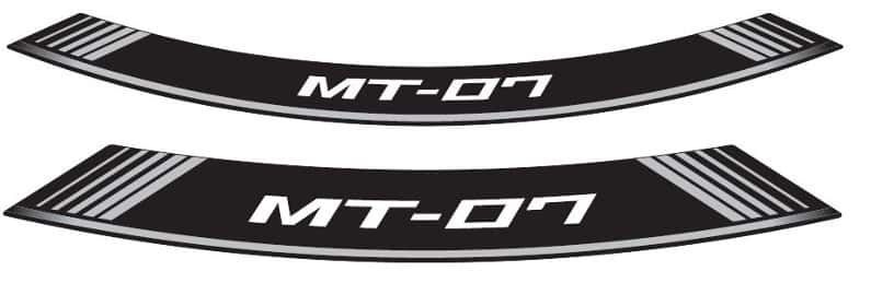 Rim strip PUIG MT-07 9136P silver set of 8 rim strips