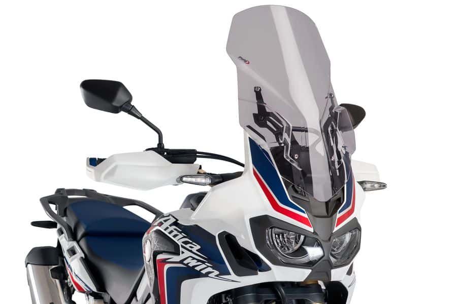 Windscreen PUIG TOURING WITH SUPPORT + PROTECTION 9156H smoke