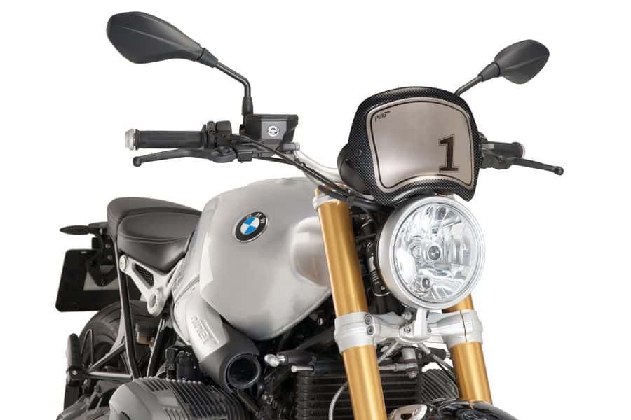Windshield PUIG FRONTAL PLATE 9167C carbon look for BMW R 1200 Nine T 2014-2024
