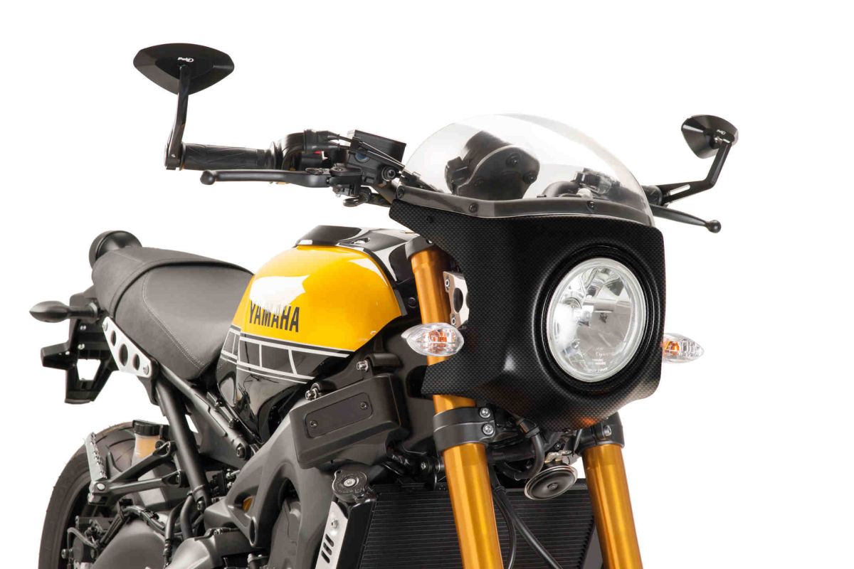 Windshield PUIG SEMI-FAIRING 9188W carbon look transparent