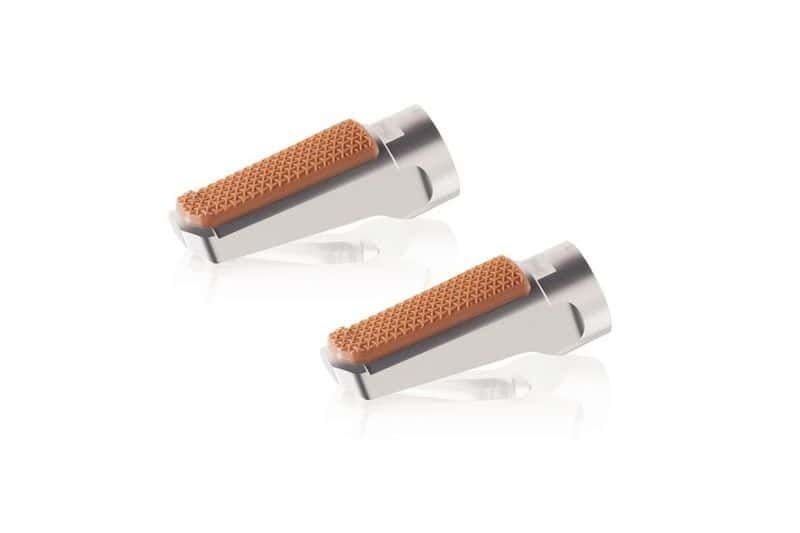 Footpegs without adapters PUIG SPORT VINTAGE 9189P silver