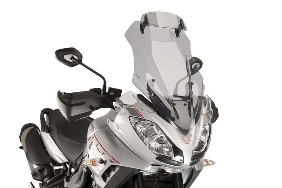 Windscreen PUIG TOURING WITH VISOR 9201H smoke for TRIUMPH Tiger 1050 Sport 2016-2019
